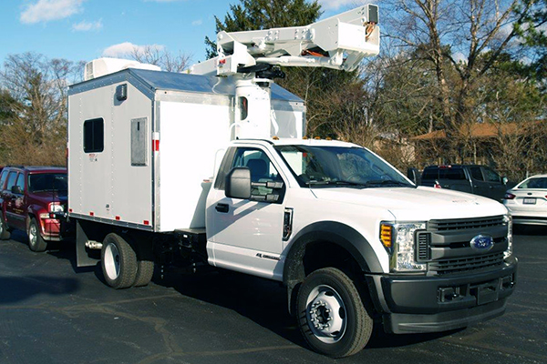 Fiber Optic Splicing Bucket Truck For 