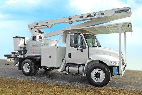 vo270 Versalift VO-270 flatbed bucket truck