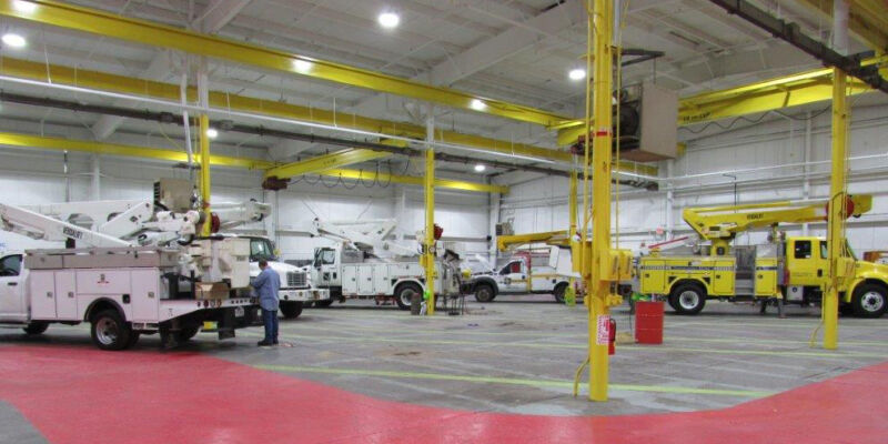 The new state-of-the art "Team UTE" service facility. Utility Truck Equipment Team UTE service facility